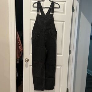 Free People black Ziggy overalls size Large
